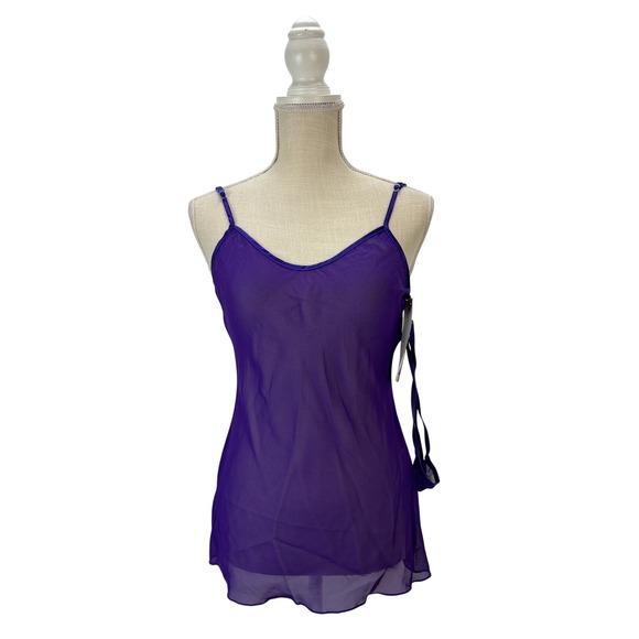 Shirley of Hollywood Other - Shirley of Hollywood Purple Sheer Chemise & Thong Panty Size Small
